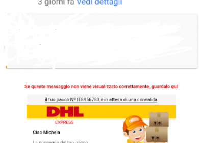 dhl messaggio