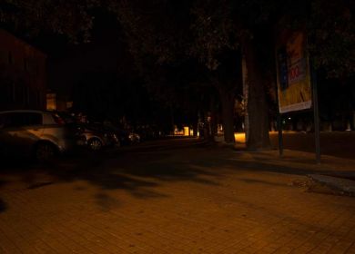 Lecce viale Gallipoli di notte