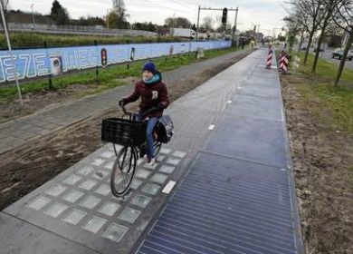 percorso ciclabile solare