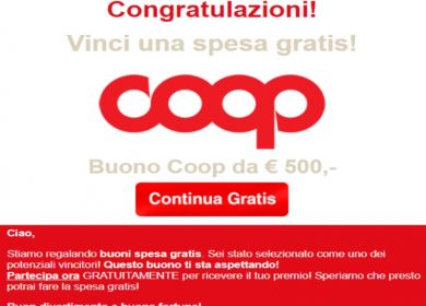 coop buoni falsi