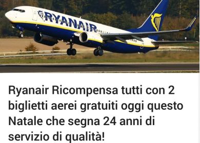 false promesse voli ryanair