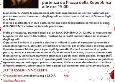 Corteo Nazionale contro il massacro degli agnelli e per Simone Righi
