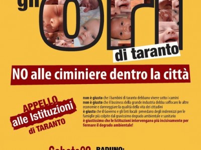 GRANDE MANIFESTAZIONE "SALVIAMO I BAMBINI DI TARANTO" 