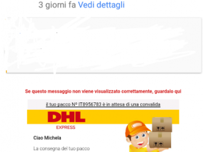 dhl messaggio