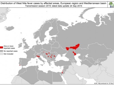 mappa febbre del nilo