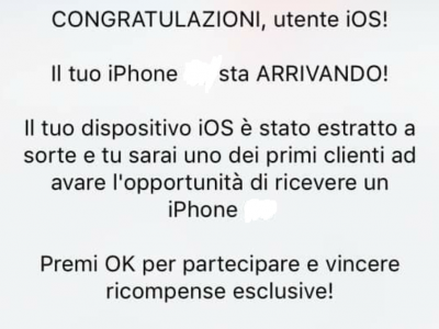 Truffe online. Se premi “ok” altro che Iphone in regalo