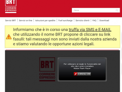 Attività di phishing ai danni della “Bartolini”. L’azienda si dissocia e la Polizia Postale rilancia l’allerta. 