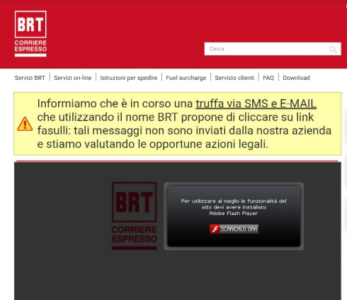 Attività di phishing ai danni della “Bartolini”. L’azienda si dissocia e la Polizia Postale rilancia l’allerta. 