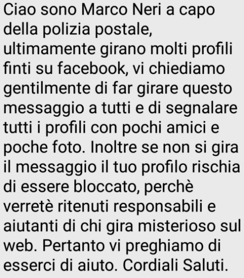 falsi messaggi