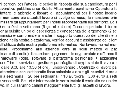 Truffe online. False offerte di lavoro su Subito.it per carpire i documenti d’identità e utilizzarli per altre attività illecite