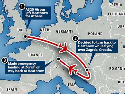 Malore copilota, volo deviato a Zurigo