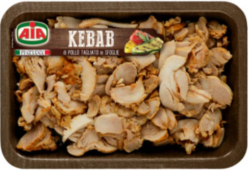 Frammenti plastici nel pollo: AIA richiama KEBAB DI POLLO. 