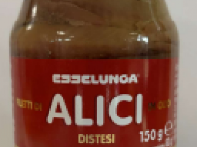 Filetti di alici in olio richiamati per possibile presenza di istamina oltre i limiti consentiti  