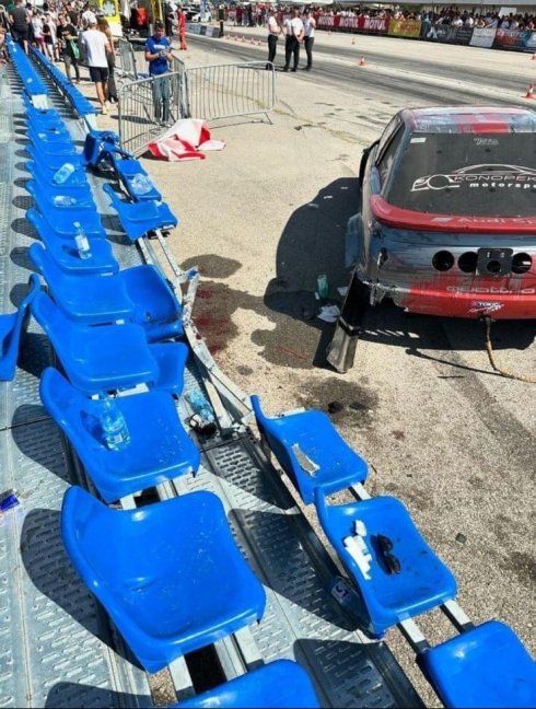 Auto in gara centra il pubblico in una corsa su strada: sei feriti tra gli spettatori