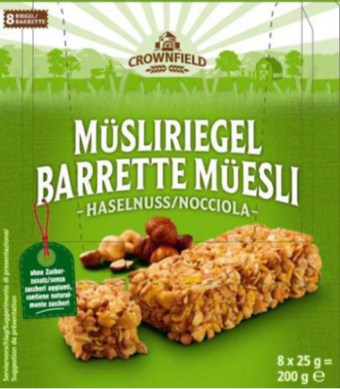 Ossido di etilene nel sesamo: Lidl richiama le barrette muesli e cereali “Crownfield”