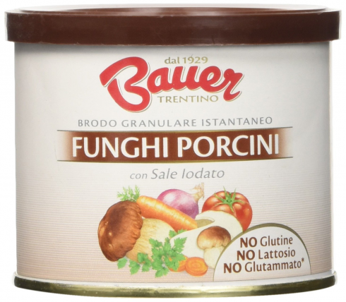 Brodo granulare ai funghi Bauer richiamato per presenza indesiderata di allergene. 