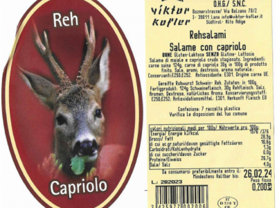 Rischio chimico, lotto di salame con capriolo richiamato per possibile eccesso di piombo