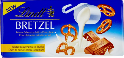 Plastica nel cioccolato "Bretzel al latte" della Lindt & Sprüngli