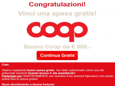 coop buoni falsi