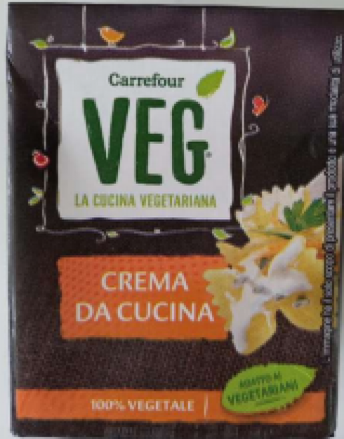 CARREFOUR richiama crema da cucina vegetale per ossido di etilene. 