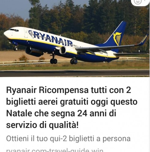 false promesse voli ryanair