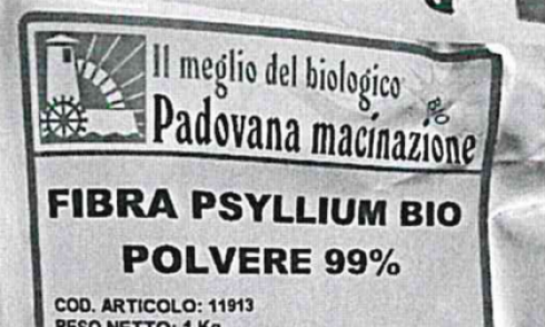 Allergene non dichiarato in etichetta richiamato lotto di fibra di psyllium in polvere bio