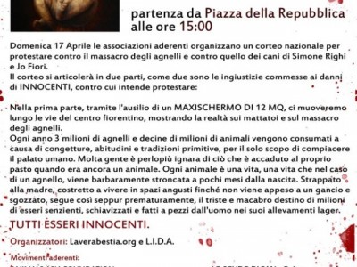 Corteo Nazionale contro il massacro degli agnelli e per Simone Righi
