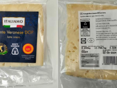 Lidl richiama dalla vendita lotto di formaggio Monte Veronese Dop a marchio Italiamo per la presenza di Listeria monocytogenes