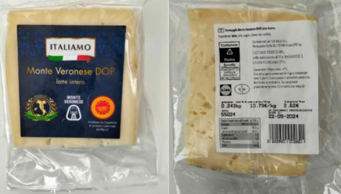 Lidl richiama dalla vendita lotto di formaggio Monte Veronese Dop a marchio Italiamo per la presenza di Listeria monocytogenes