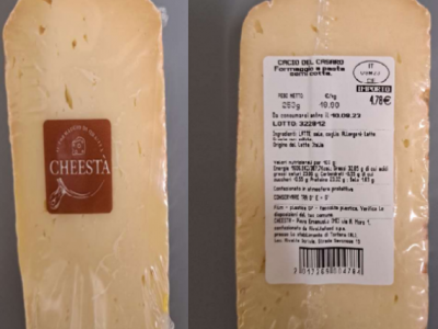 Batterio Listeria nel formaggio “cacio del casaro”, scatta il richiamo