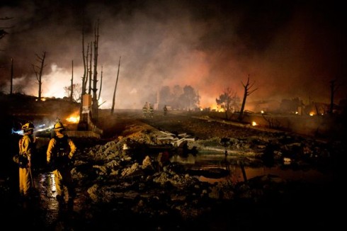 foto esplosione conduttura gas in California