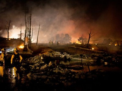 foto esplosione conduttura gas in California