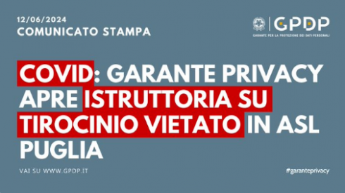 4° dose di vaccino anti Covid per gli studenti di infermieristica: dopo la segnalazione dello “Sportello dei Diritti” il Garante privacy apre istruttoria su Asl Lecce