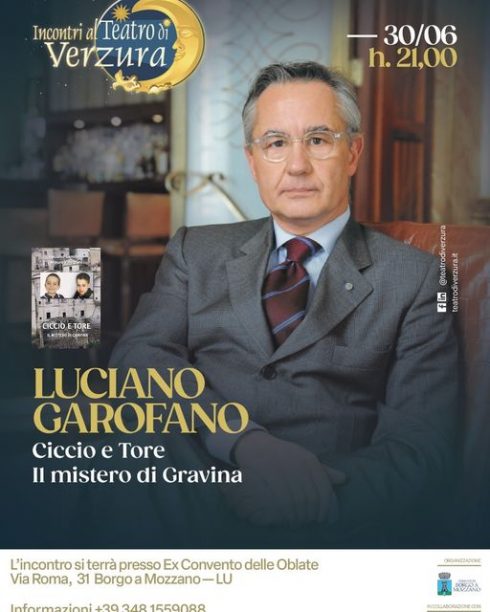 La storia di Ciccio e Tore: al Teatro di Verzura di Borgo a Mozzano arriva Luciano Garofano