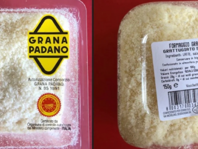 Possibili corpi estranei di plastica in un lotto di Grana Padano DOP grattugiato