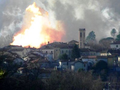 incendio metanodotto  lunigiana