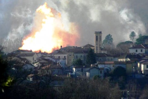 incendio metanodotto  lunigiana