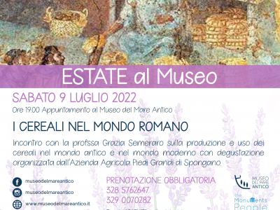 Estate al Museo: "I cereali nel mondo romano" - evento gratuito 