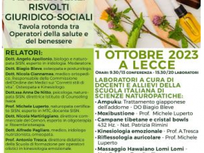 “Il naturopata come educatore al benessere”, tavola rotonda alle Officine Cantelmo 