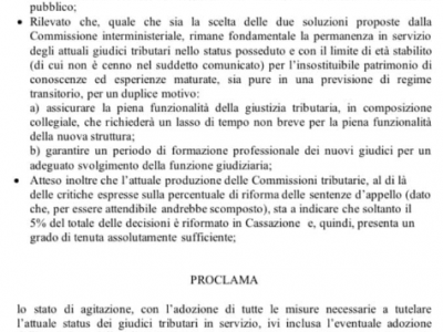 Si approvi entro dicembre la riforma della Giustizia Tributaria