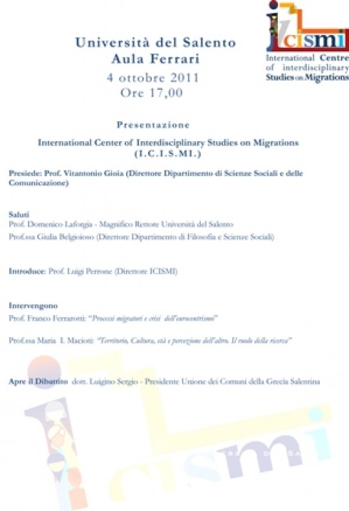 locandina convegno presentazione ICISMI