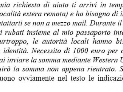 Mail fasulle da indirizzi di posta elettronica di soggetti conosciuti