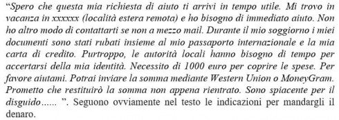 Mail fasulle da indirizzi di posta elettronica di soggetti conosciuti