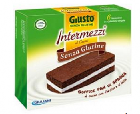 Merendine al cacao senza glutine INTERMEZZI e INTERMEZZI CACAO GIULIANI ritirate dal mercato