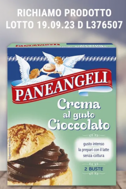 Possibile presenza proteine di lupino non dichiarate in etichetta: da Il Gigante richiamato PANEANGELI preparato per crema al gusto cioccolato