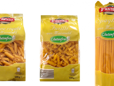 Avviso importante per i celiaci: ALDI in Germania ritira dal commercio "Pasta di mais D' ANTELLI  " per glutine non dichiarato in Spaghetti, Fusilli e Penne