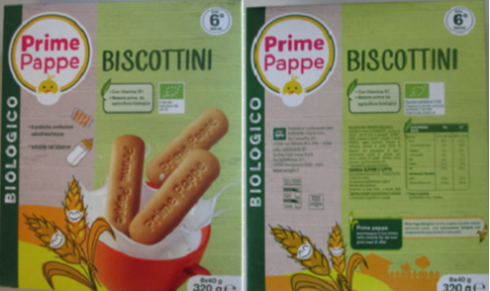 Ocratossina A in eccesso nei biscottini Prime Pappe. Ministero della salute segnala:  “Rischio chimico”. 