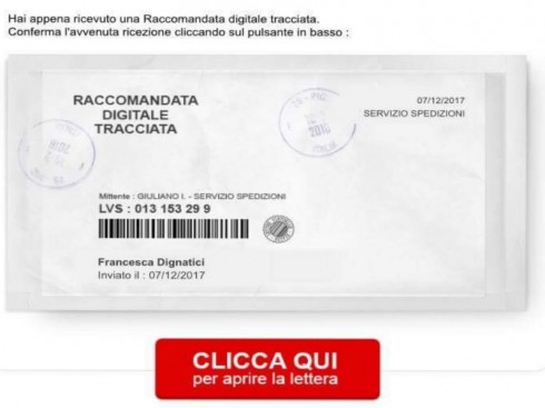 truffa raccomandata