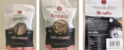 Richiamo “Grissoncelli all’olio, Rustichelli e Mix sfoglia 500 g” dell’azienda Revolution