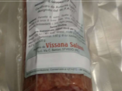 Ministero segnala Salmonella spp e Listeria monocytogenes nel salame ciauscolo di Visso Igp dell’azienda Vissana Salumi.